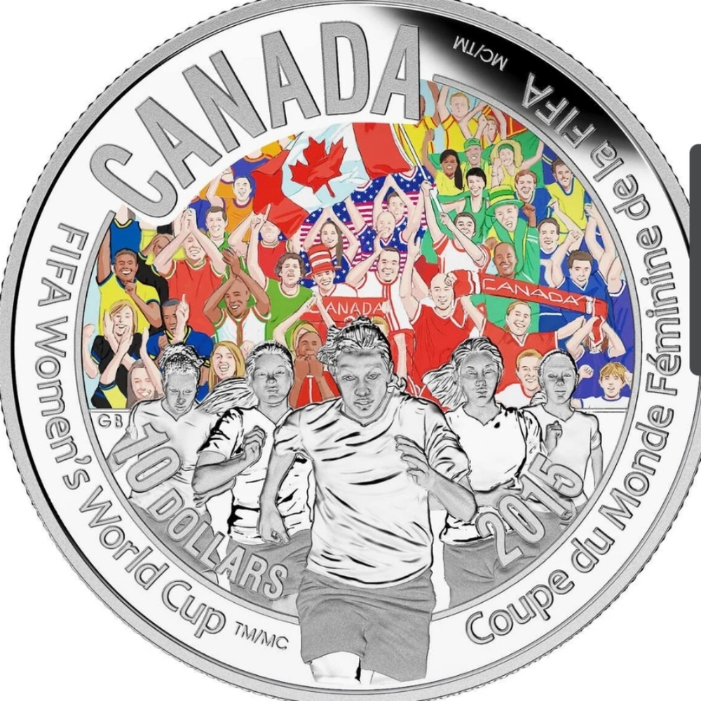 2015 RCM $10 FIFA Women's World Cup Canada 2015TM/MC: "Go Canada Go!"